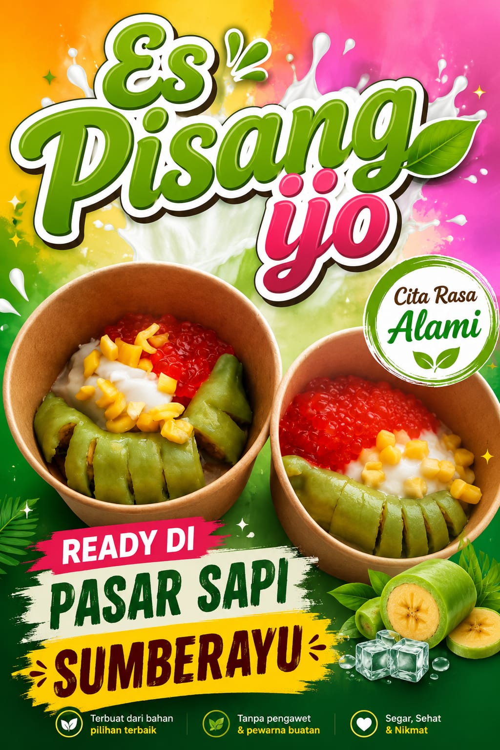 Es pisang ijo