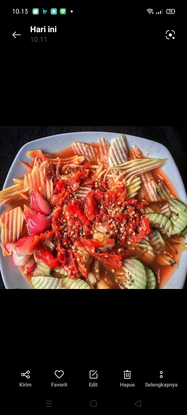 Rujak kuah pindang khas bali