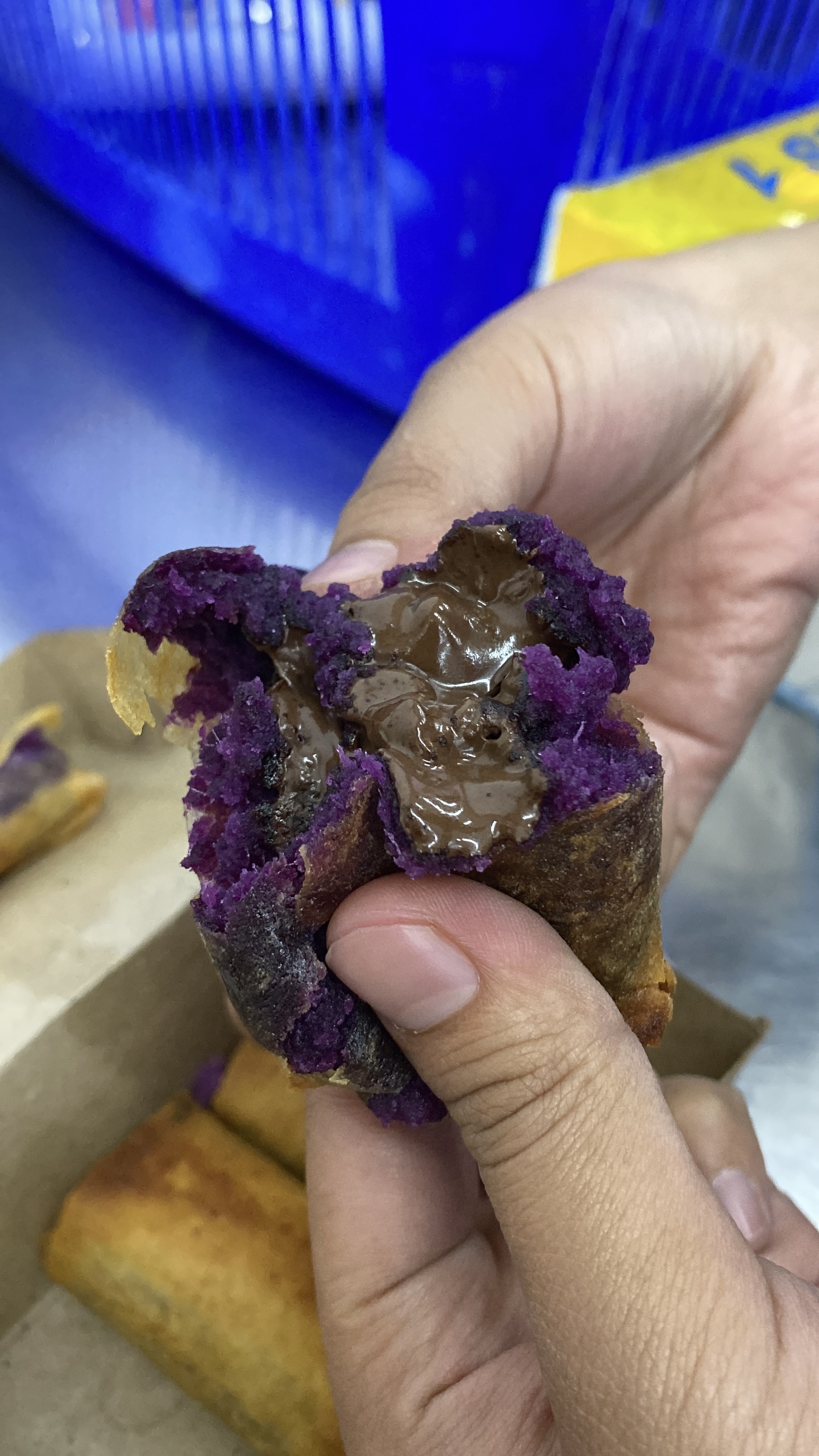Lumpia Ubi Ungu Coklat Isi 6