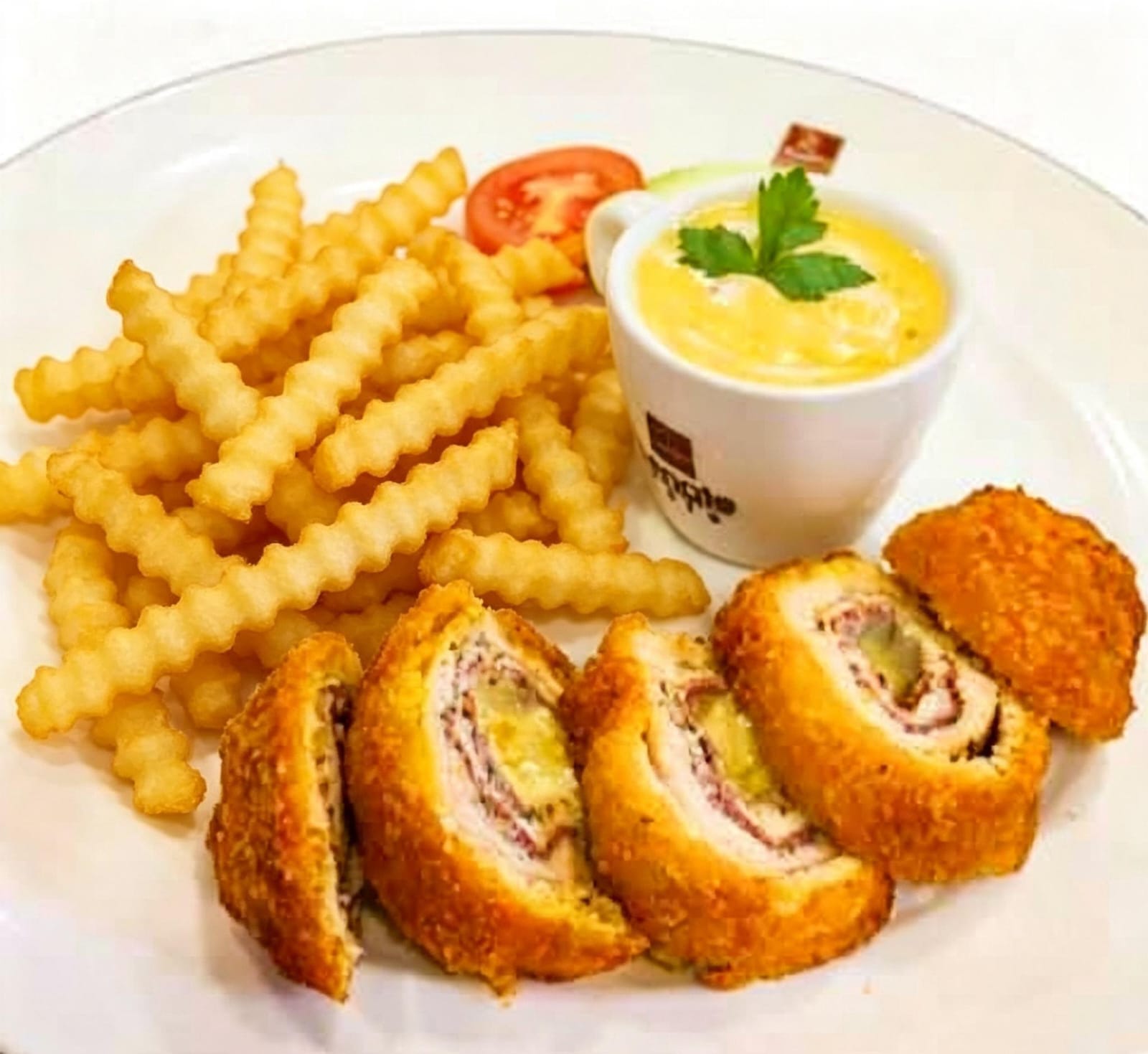 Chicken Cordon Blue+ French Fries
