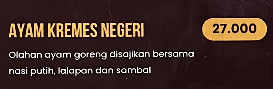 Ayam Kremes Negri