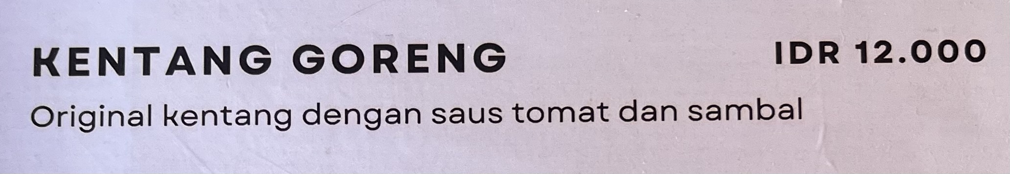 Kentang Goreng